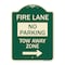 Signmission Fire Lane Tow-Away Zone W/ Right Arrow Heavy-Gauge Aluminum Sign, 24" x 18", G-1824-23977 A-DES-G-1824-23977 - alternate 1